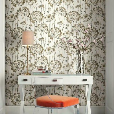 product image for Flourish Peel & Stick Wallpaper in Neutral by York Wallcoverings 19