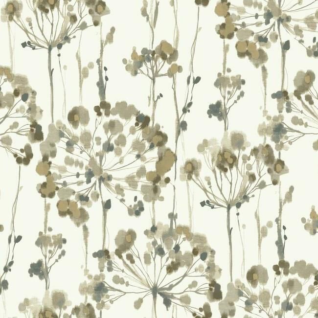 media image for Flourish Peel & Stick Wallpaper in Neutral by York Wallcoverings 272