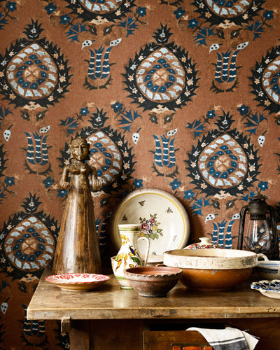product image for Flourish Wallpaper in Sienna from the Transylvanian Roots Collection by Mind the Gap 52