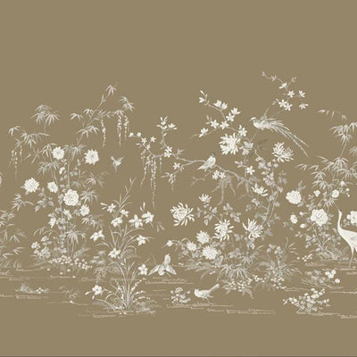 product image for Flowering Vine Chino Wall Mural in Glint from the Ronald Redding 24 Karat Collection by York Wallcoverings 84