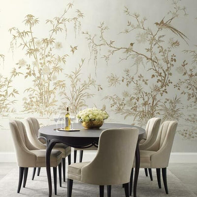 product image for Flowering Vine Chino Wall Mural in White from the Ronald Redding 24 Karat Collection by York Wallcoverings 82