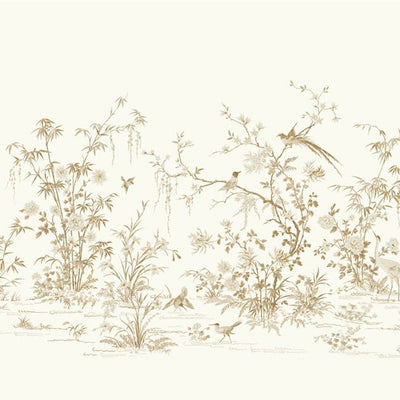 product image for Flowering Vine Chino Wall Mural in White from the Ronald Redding 24 Karat Collection by York Wallcoverings 91