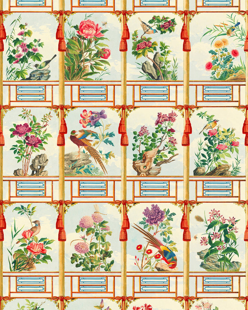 media image for Flowering Wall Wallpaper from the Chinese Garden Collection by Mind the Gap 25