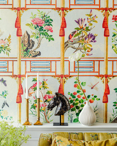 product image for Flowering Wall Wallpaper from the Chinese Garden Collection by Mind the Gap 48