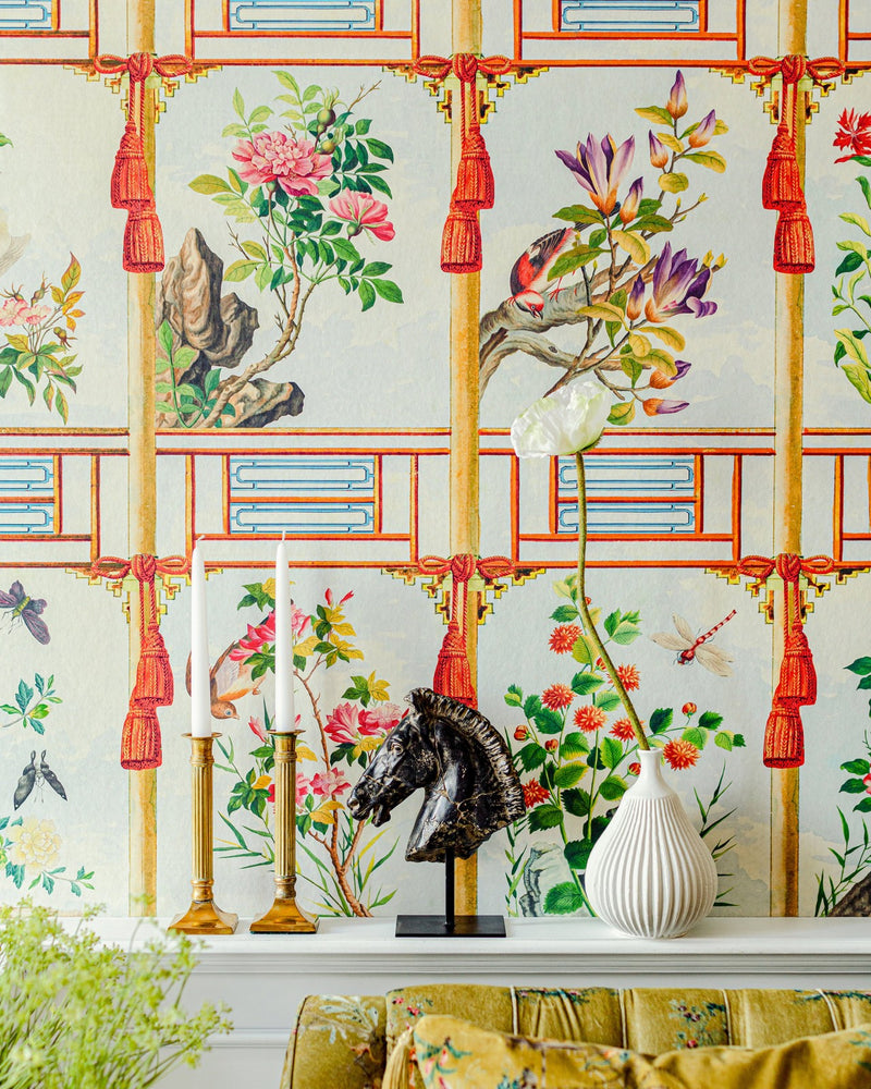 media image for Flowering Wall Wallpaper from the Chinese Garden Collection by Mind the Gap 279