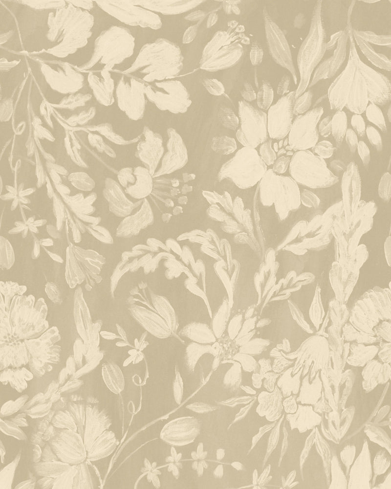 media image for sample flowery ornament wallpaper in taupe from the complementary collection by mind the gap 1 285