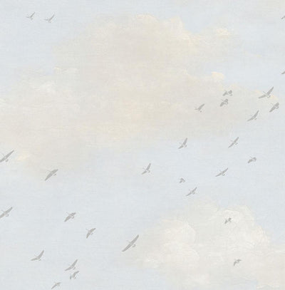 product image of Fly South Wallpaper in Blue, Grey, and Cream from the Transition Collection by Mayflower 522