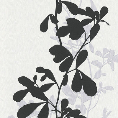 product image of sample foliage wallpaper in black and grey design by bd wall 1 54