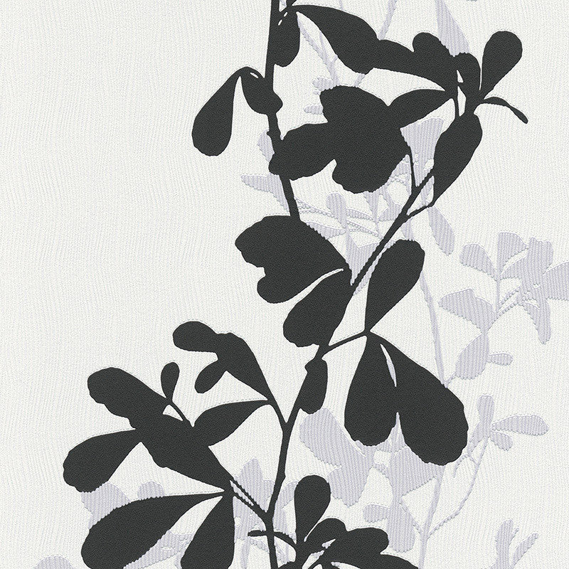 media image for sample foliage wallpaper in black and grey design by bd wall 1 234