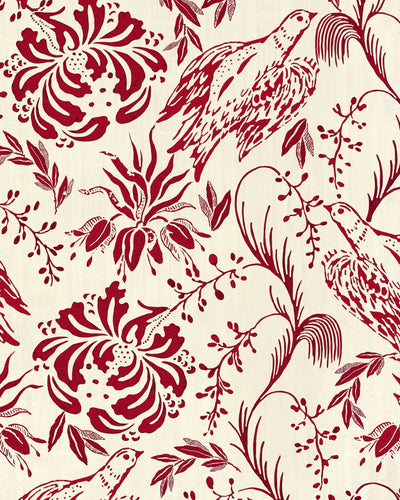 product image of Folk Embroidery Wallpaper in Crimson from the Complementary Collection by Mind the Gap 546