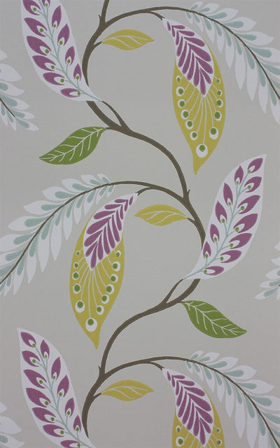product image for Fontibre Wallpaper in Amethyst and Green by Nina Campbell for Osborne & Little 35