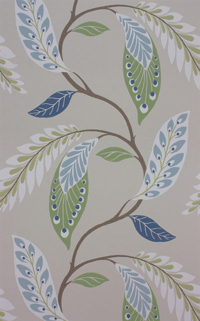 product image for Fontibre Wallpaper in Blue and Green by Nina Campbell for Osborne & Little 73
