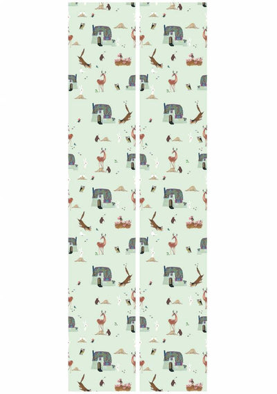 product image for Forest Animals Kids Wallpaper in Green by KEK Amsterdam 43