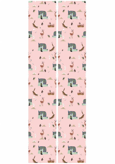 product image for Forest Animals Kids Wallpaper in Pink by KEK Amsterdam 31