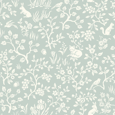 product image for Fox & Hare Wallpaper in Green from the Magnolia Home Vol. 3 Collection by Joanna Gaines 39