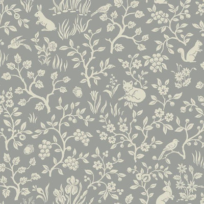 product image for Fox & Hare Wallpaper in Grey from Magnolia Home Vol. 2 by Joanna Gaines 89