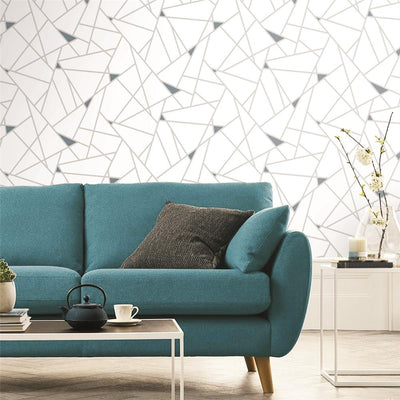 product image for Fracture Peel & Stick Wallpaper in Teal 44
