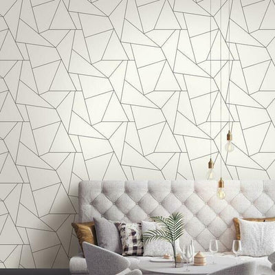 product image for fractured prism peel stick wallpaper in black from the risky business iii collection by york wallcoverings 2 25