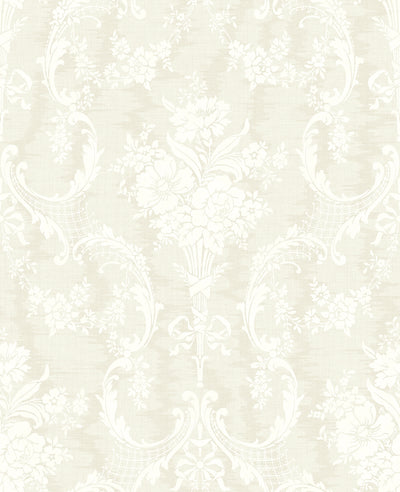 product image of Framed Bouquet Wallpaper in Light Neutral from the Vintage Home 2 Collection by Wallquest 552