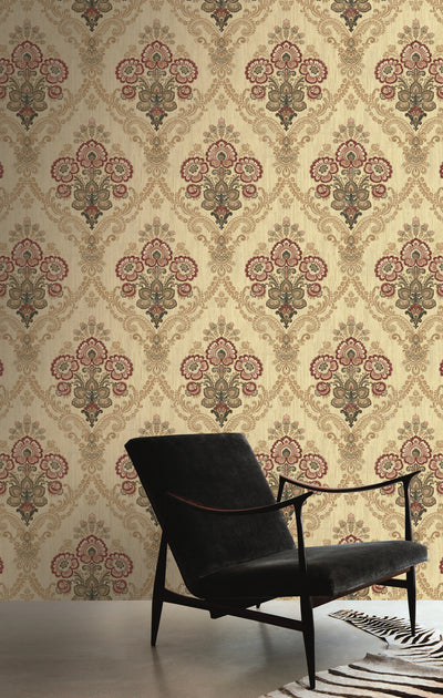 product image for Framed Imperial Bouquet Wallpaper from the Caspia Collection by Wallquest 96