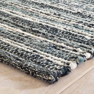 product image for Francisco Black Handwoven Cotton Rug 3 94