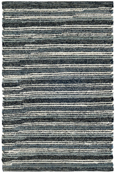 product image for Francisco Black Handwoven Cotton Rug 1 7