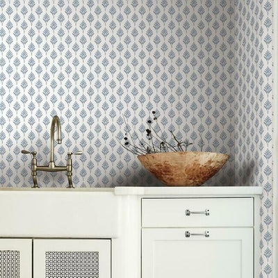 product image for French Scallop Wallpaper in Blue from the Water's Edge Collection by York Wallcoverings 86