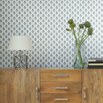product image for French Scallop Wallpaper in Blue from the Water's Edge Collection by York Wallcoverings 38