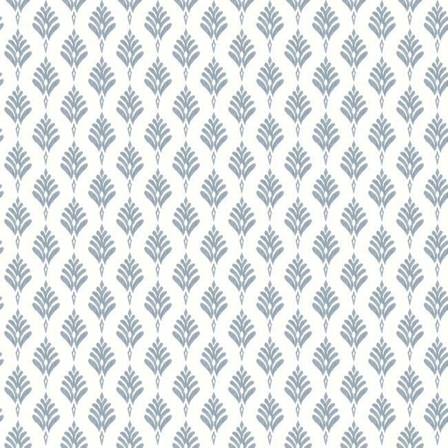 media image for French Scallop Wallpaper in Blue from the Water& 221
