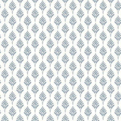 product image of sample french scallop wallpaper in blue from the waters edge collection by york wallcoverings 1 56