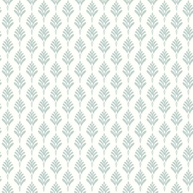 media image for French Scallop Wallpaper in Mint from the Water& 257