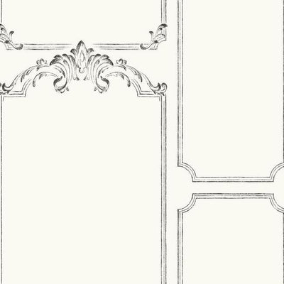 product image for French Panel Wallpaper in White and Black from the Magnolia Home Collection by Joanna Gaines for York Wallcoverings 12
