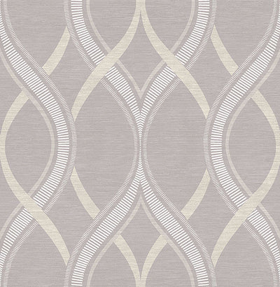 product image of Frequency Lavender Ogee Wallpaper from the Symetrie Collection by Brewster Home Fashions 592