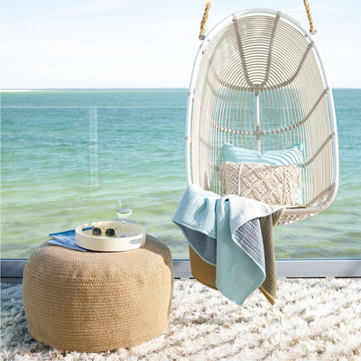 product image for braided natural indoor outdoor pouf by annie selke brnapf30 4 65