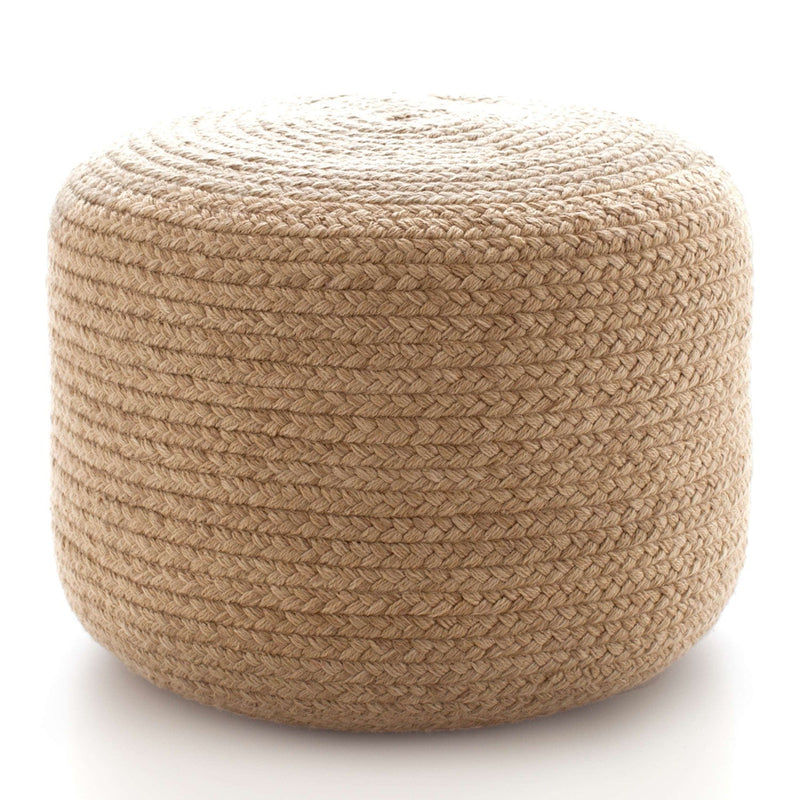 media image for braided natural indoor outdoor pouf by annie selke brnapf30 1 214