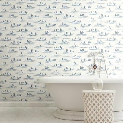 product image for Full Sails Wallpaper in Blues from the Water's Edge Collection by York Wallcoverings 76