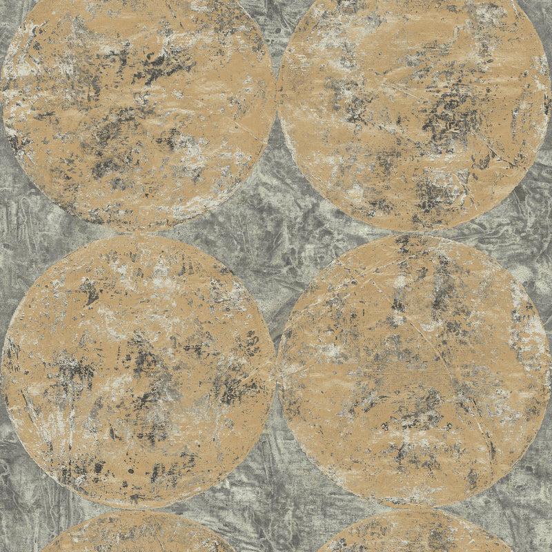 media image for sample fulton wallpaper in gray and gold from the metalworks collection by seabrook wallcoverings 1 20