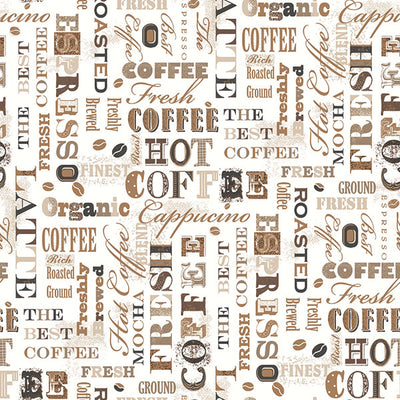 product image of Tea & Coffee Labels Beige/Brown Wallpaper from the Kitchen Recipes Collection by Galerie Wallcoverings 58