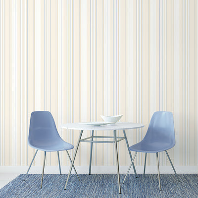 product image for Abstract Stripes Cream/Blue Wallpaper from the Kitchen Recipes Collection by Galerie Wallcoverings 50