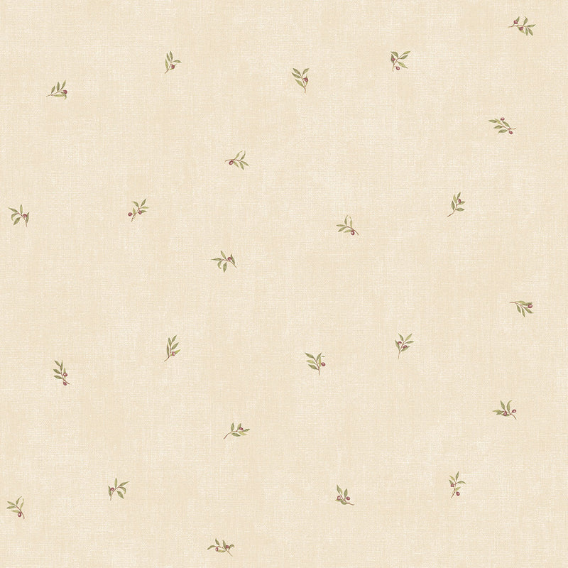 media image for sample small flowers beige purple wallpaper from the kitchen recipes collection by galerie wallcoverings 1 274