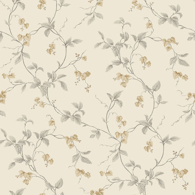 product image of sample trailing flowers beige grey wallpaper from the kitchen recipes collection by galerie wallcoverings 1 55