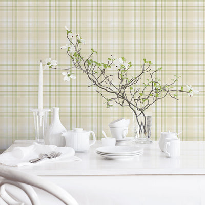 product image for Checked Green/Beige Wallpaper from the Kitchen Recipes Collection by Galerie Wallcoverings 74