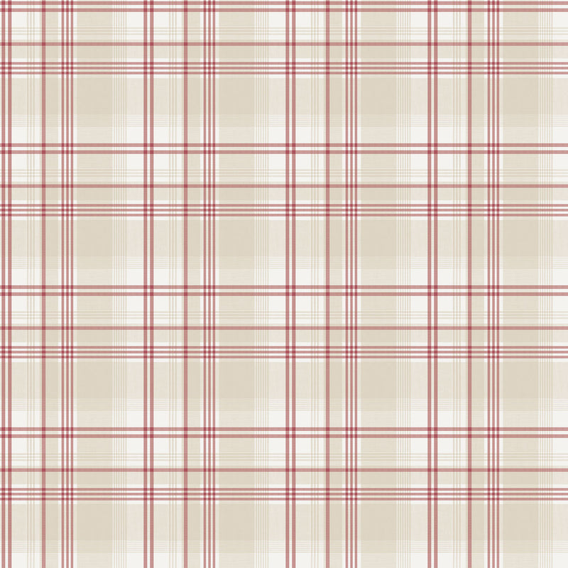 media image for Checked Biege/Red Wallpaper from the Kitchen Recipes Collection by Galerie Wallcoverings 297