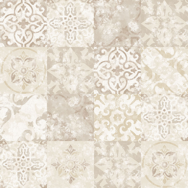 media image for sample tile effect beige wallpaper from the kitchen recipes collection by galerie wallcoverings 1 267