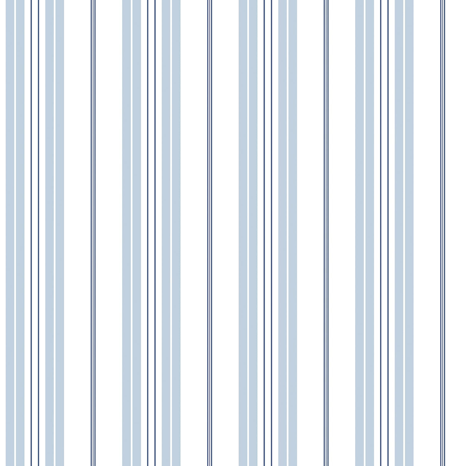 Shop Sample Two Colour Stripe Navy Wallpaper from the Deauville 2