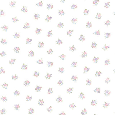 product image of Floral Motif Wallpaper in Purple/Lilac 577