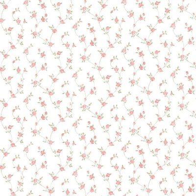 product image of Petite Floral Trail Wallpaper in Soft Red 598