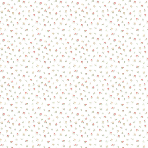 media image for Floral Toss Wallpaper in Soft Red 230