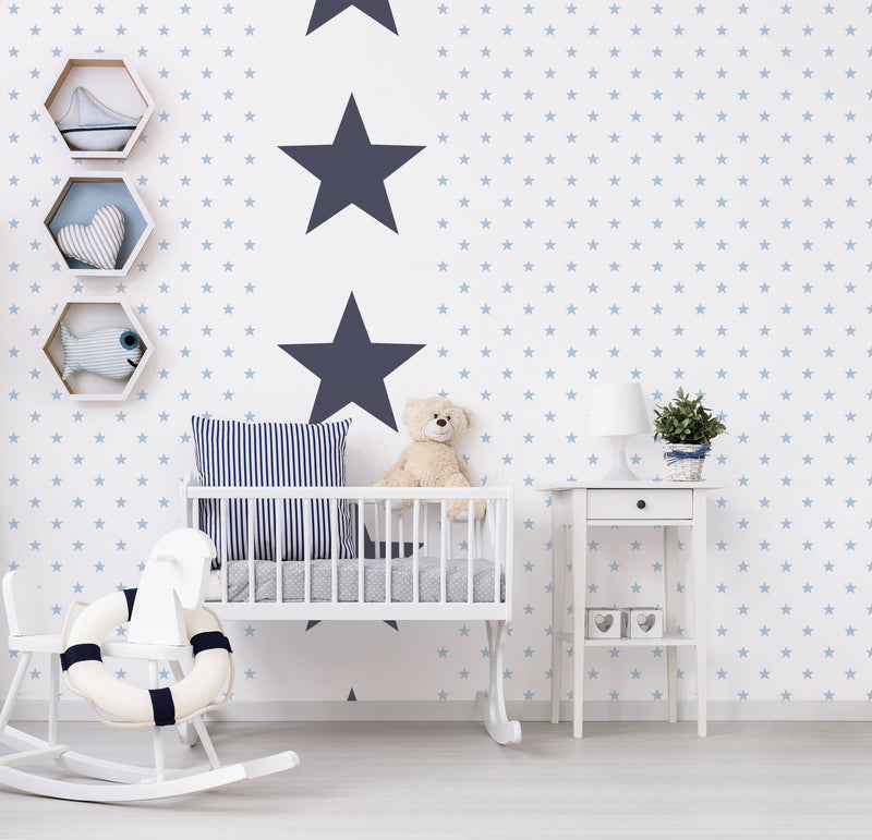 media image for Big Star Navy Wallpaper from the Deauville 2 Collection by Galerie Wallcoverings 291