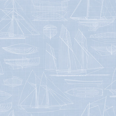 product image for Nautical Blueprint Sky Wallpaper from the Deauville 2 Collection by Galerie Wallcoverings 54